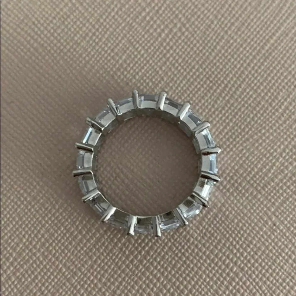 Sphera Milano 18K White Gold Baguette CZ Band Ring